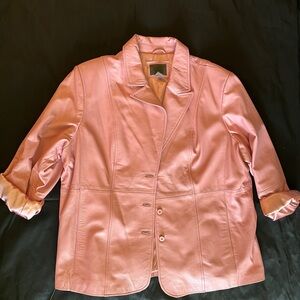 Pink Leather Women's Jacket